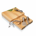 Festiva Square Cutting & Cheese Board w/ Drawer & 4 Cheese Tools